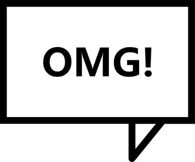 konuşma balonu mesaj simgesi, vektör illüstrasyonu