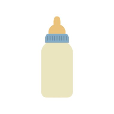 milk bottle icon flat isolated vector