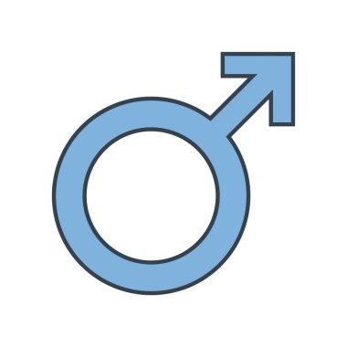 cinsiyet sembolü izole edilmiş ikon vektör illüstrasyon tasarımı