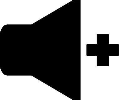 megafon hoparlörü simgesi katı biçimde