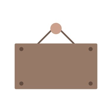 kahverengi kutunun düz vektör simgesi