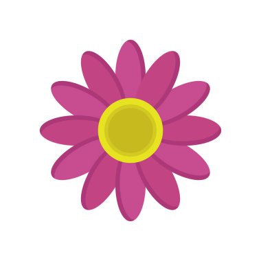 Çiçek ikonu vektörü izole edildi. Çiçek sembolü