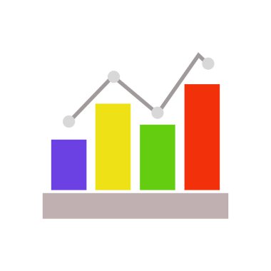 iş çubuğu çizelgesi vektör resimlemesi basit biçimle