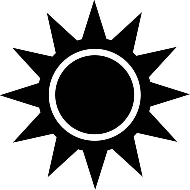 Güneş Simgesi Vektör illüstrasyonu