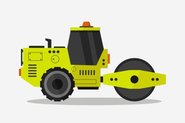 Düz tasarım izole vektör illüstrasyonunda traktör simgesi