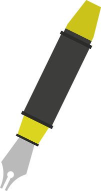 Kalem simgesi, vektör illüstrasyonu. düz dizayn