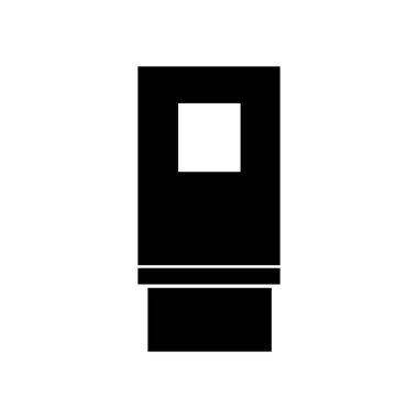 Beyaz bir ikonun vektör çizimi. siyah ve beyaz arkaplan