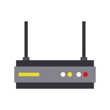 beyaz arkaplanda router simgesi vektör çizimi.