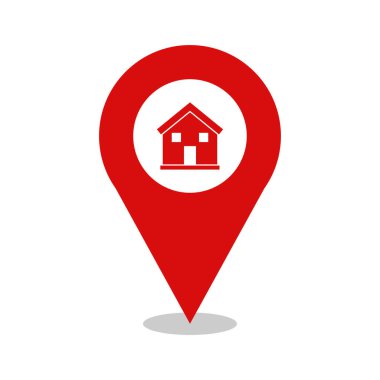 Harita iğne işaretleyici simgesi. harita işaretleyici işaret vektörü.