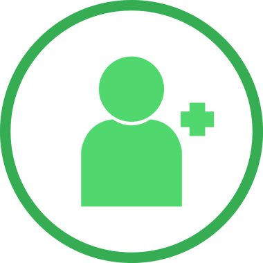 vektör glyph düz simgesi ekle