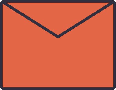 Zarf. Web simgesi vektör illüstrasyonu