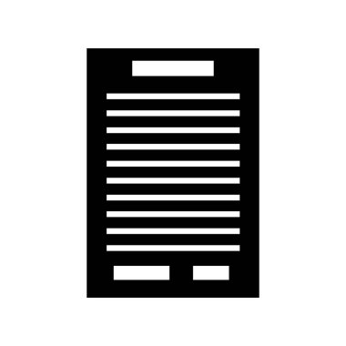 kitap ikonu vektörü. izole edilmiş siyah sembol çizimi