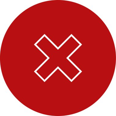 vektör düz simgesini iptal et