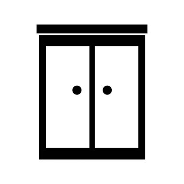 Beyaz arkaplanda açık kapı simgesi