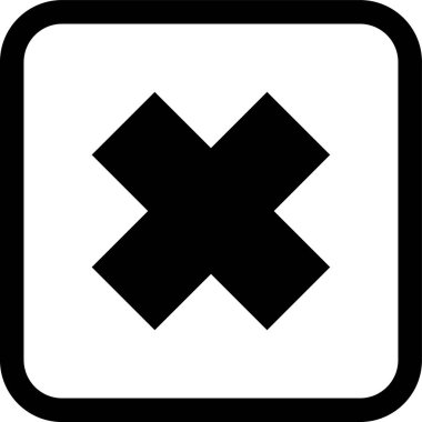 Simge, vektör illüstrasyonunu iptal et