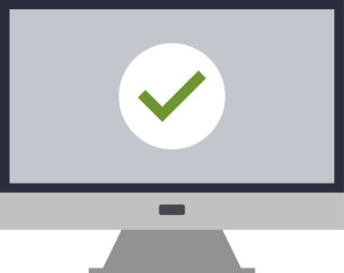 bilgisayar izleme simgesi, vektör illüstrasyonu