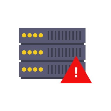 basit biçimdeki sunucu hata vektör resimlemesi