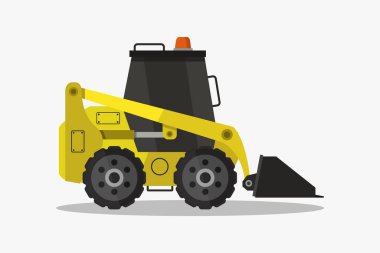 İnşaat kazıcı simgesi, düz stil