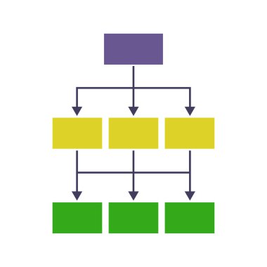 Veri merkezi renk çizgisi simgesi