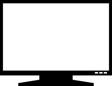 beyaz izole monitör