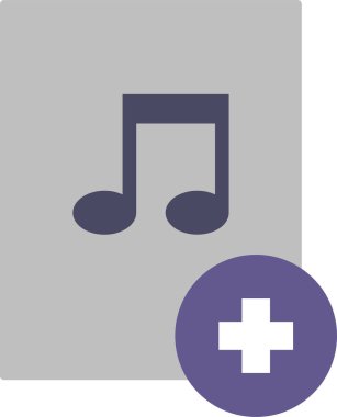 Müzik. Web simgesi basit illüstrasyon