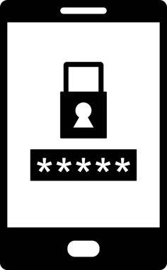 Şifre simgesi vektör illüstrasyonu. Şifre kilidi sembolü. parola