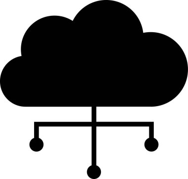 Bulut hesaplama simgesi vektör illüstrasyonu