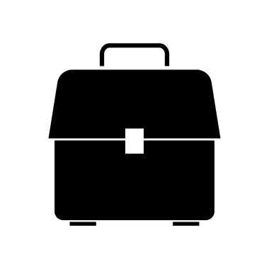 Bavul simgesi. Basit bir siyah vektör simgesi. bavul simgeleri