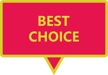 En iyi seçim işareti. En iyi seçim kırmızı etiket etiketi. En iyi seçenek. vektör