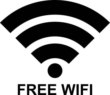 Wifi simgesi, vektör illüstrasyonu.
