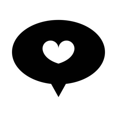 aşk baloncuğu simgesi, vektör illüstrasyonu