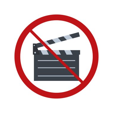 Film ikonu yok. Web için basit sinema vektör simgeleri çizimi