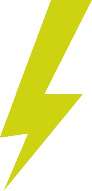 Şimşek vektörü ince çizgi simgesi