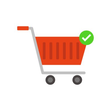 Beyaz arkaplanda izole edilmiş düz stil araba simgesi