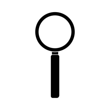 Beyaz arka planda büyüteç simgesi. vektör illüstrasyonu