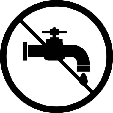 Modern b 'nin vektör illüstrasyonunda su ikonu yok