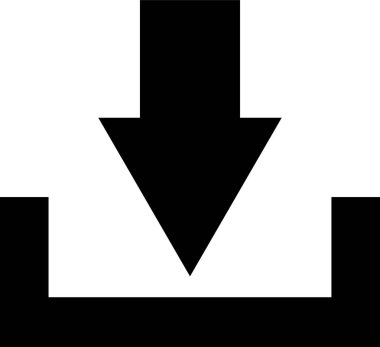 aşağı ok aşağı simge katı şekilde