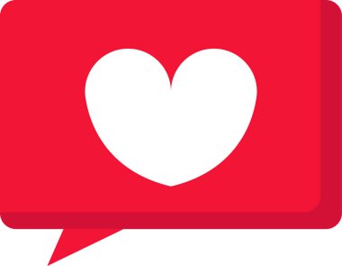 Aşk sohbet simgesi vektör illüstrasyonu