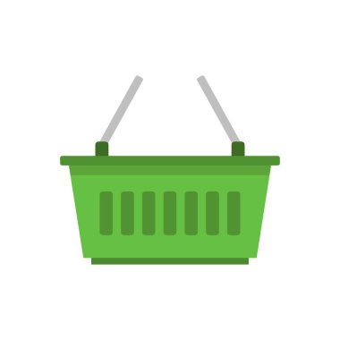 Alışveriş sepeti ikonu vektör illüstrasyonu