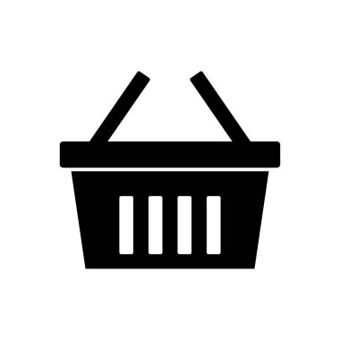 Sepet vektörü düz simgesi