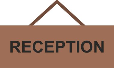 resepsiyon ikonu vektör illüstrasyonu