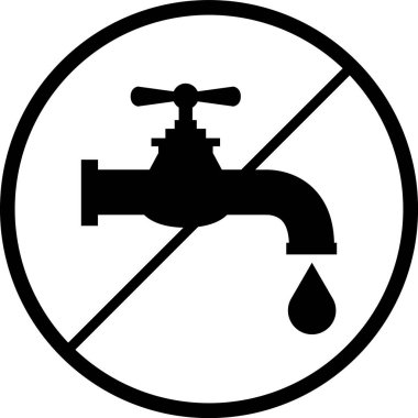 Musluk simgesi vektör illüstrasyonu