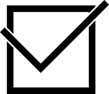 Simge, vektör illüstrasyonunu kontrol et