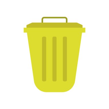 Çöp kutusu simgesi, vektör illüstrasyonu