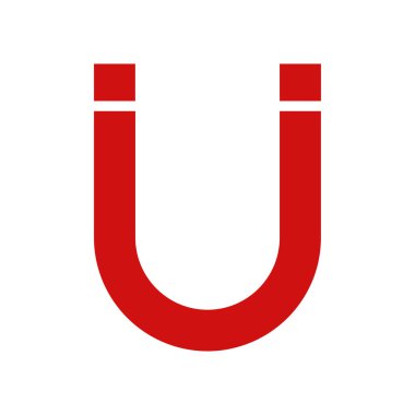 u harfi logo vektör simgesi tasarımı