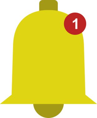 Beyaz arkaplanda izole edilmiş düz bir çan simgesi. Çan sembolü çizimi. vektör illüstrasyonu