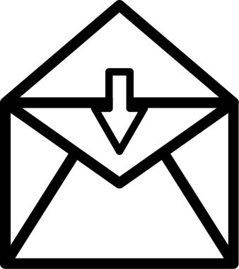 e-posta simgesi ana hat biçiminde