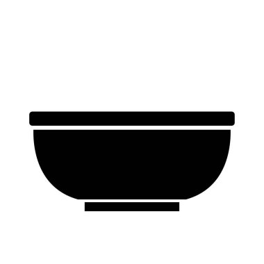 Beyaz arkaplanda kase simgesi