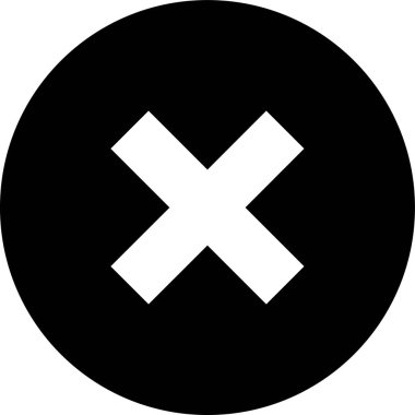 İptal et. Web simgesi basit illüstrasyon