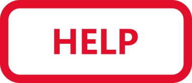 düğme vektör illüstrasyonuna yardım sözcüğü